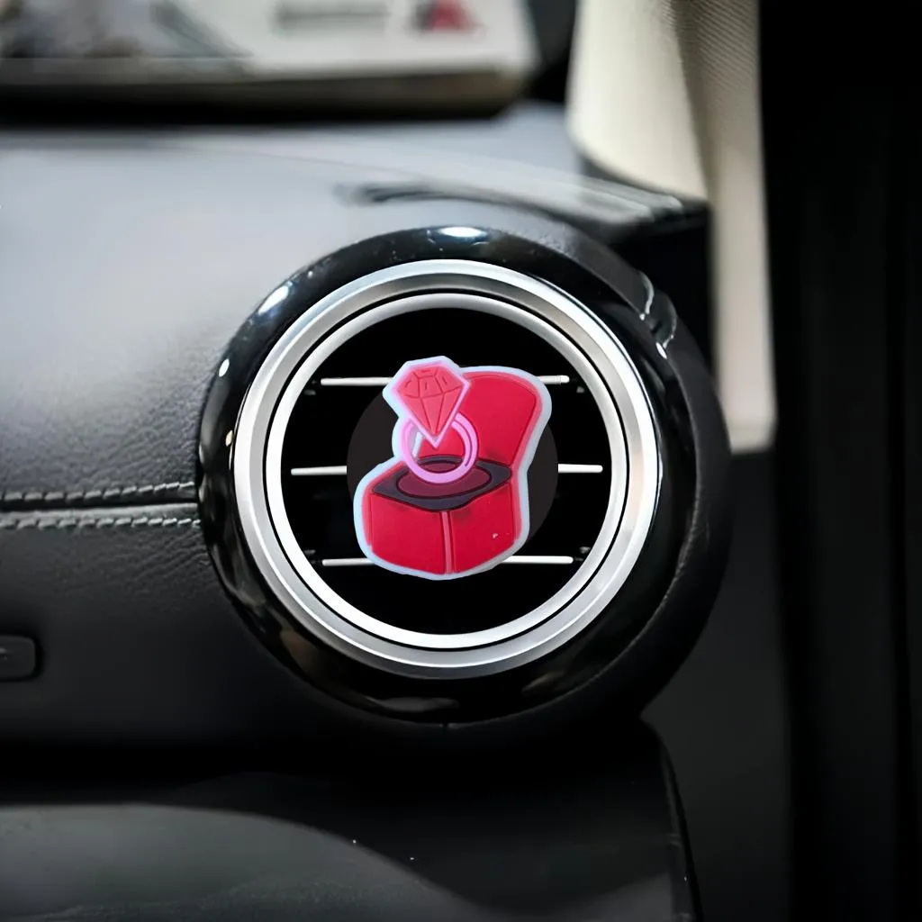 pink valentines day cartoon car air vent clip auto freshener outlet clips square head perfume conditioner decorative