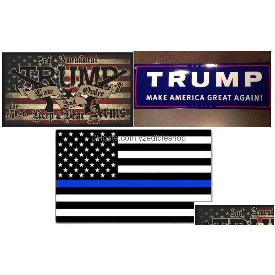  styles trump car stickers 7.6x22.9cm bumper sticker flag keep make america decal for car styling vehicle paster