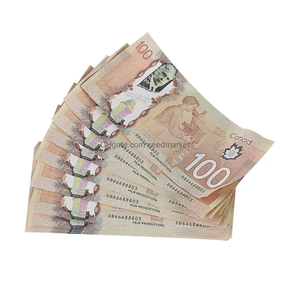 50% size aged prop money canadian dollar fake copy cad banknotes paper play money movie props for movie props for birthday party prank teaching and