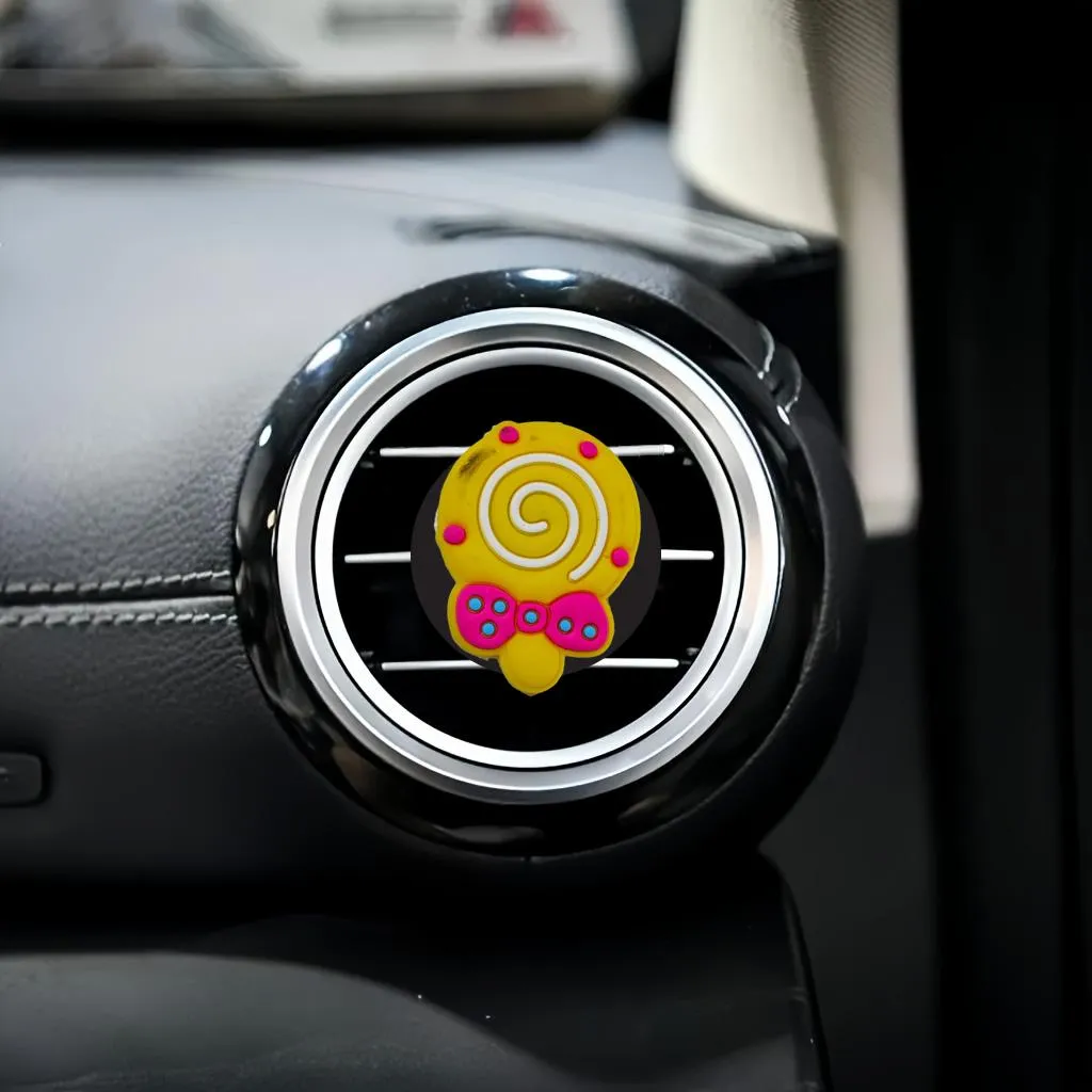 lollipop cartoon car air vent clip outlet perfume clips auto conditioner