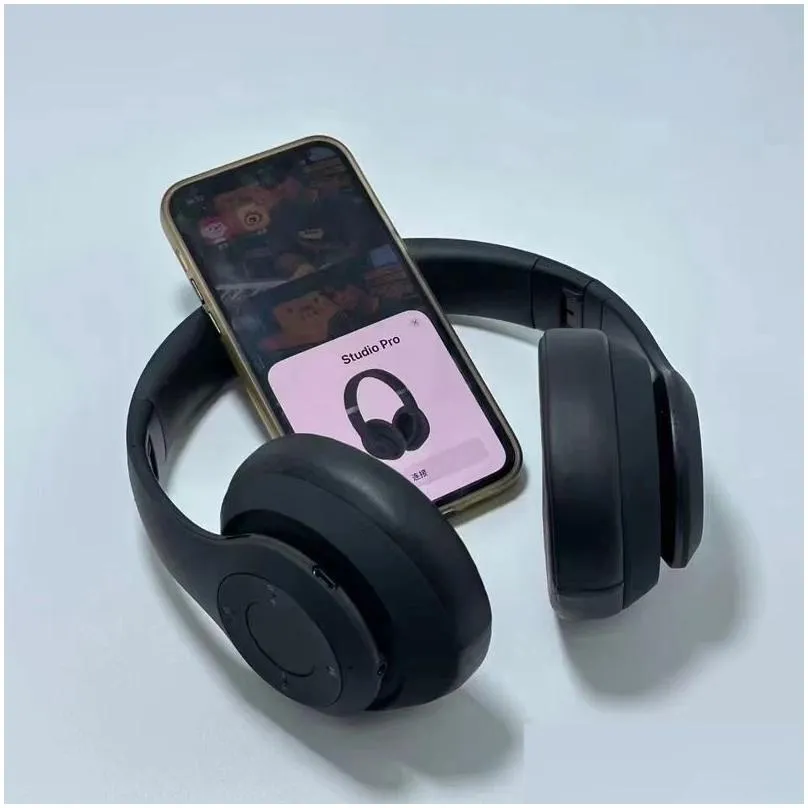 2023 Newest Studio Pro Wireless Headphone Stereo Bluetooth Foldable Sports Headset Wireless Microphone Hi-fi Heavy Bass Headphones TF Card Music Player With