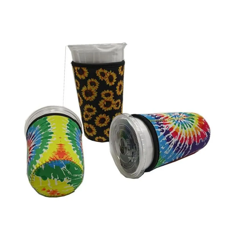 30oz neoprene tumbler cup bottle holder party favor leopard fashion printing outdoor portable water cup tote bag
