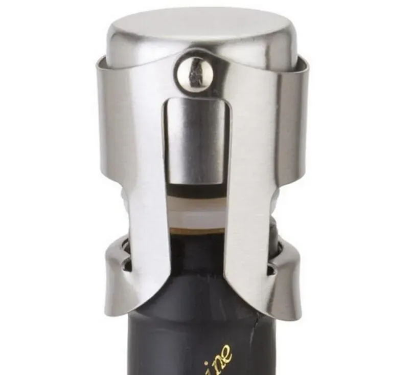 Portable Stainless Steel Wine stopper Vacuum Sealed Wine Champagne Bottle Stopper Cap