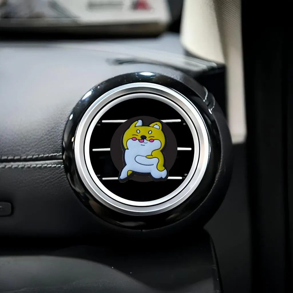 Other Home Decor Yellow Dog Cartoon Car Air Vent Clip Outlet Per Conditioner Clips For Office Decorative Freshener Conditioning Drop Otz5W