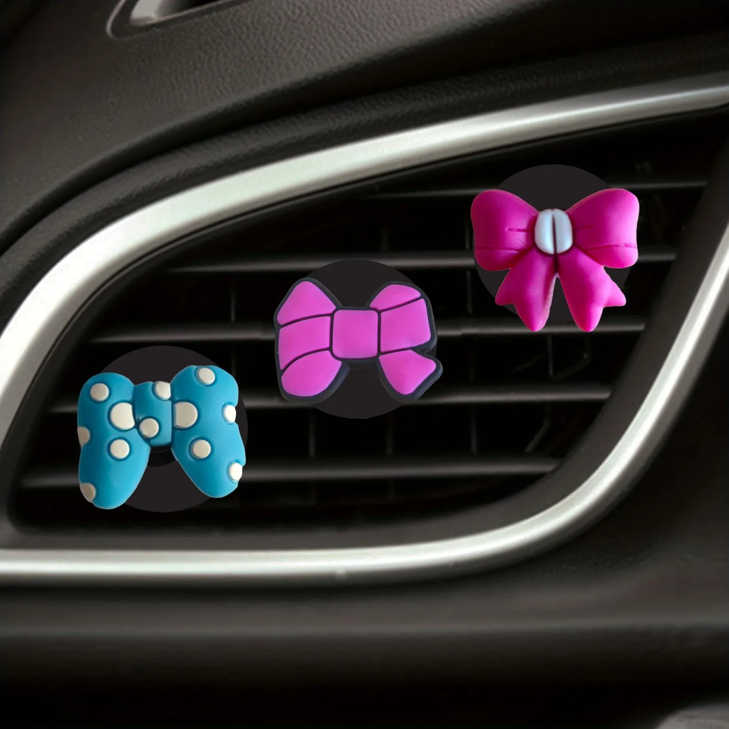 bow crown cartoon car air vent clip conditioner outlet perfume clips auto for office home accessories