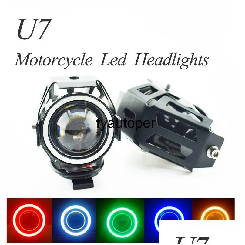 Motorcycle LED Headlamp 12v 125w LED moto auxiliary Light fog lamp super bright spotlights Motorbike Headlight car accessories car