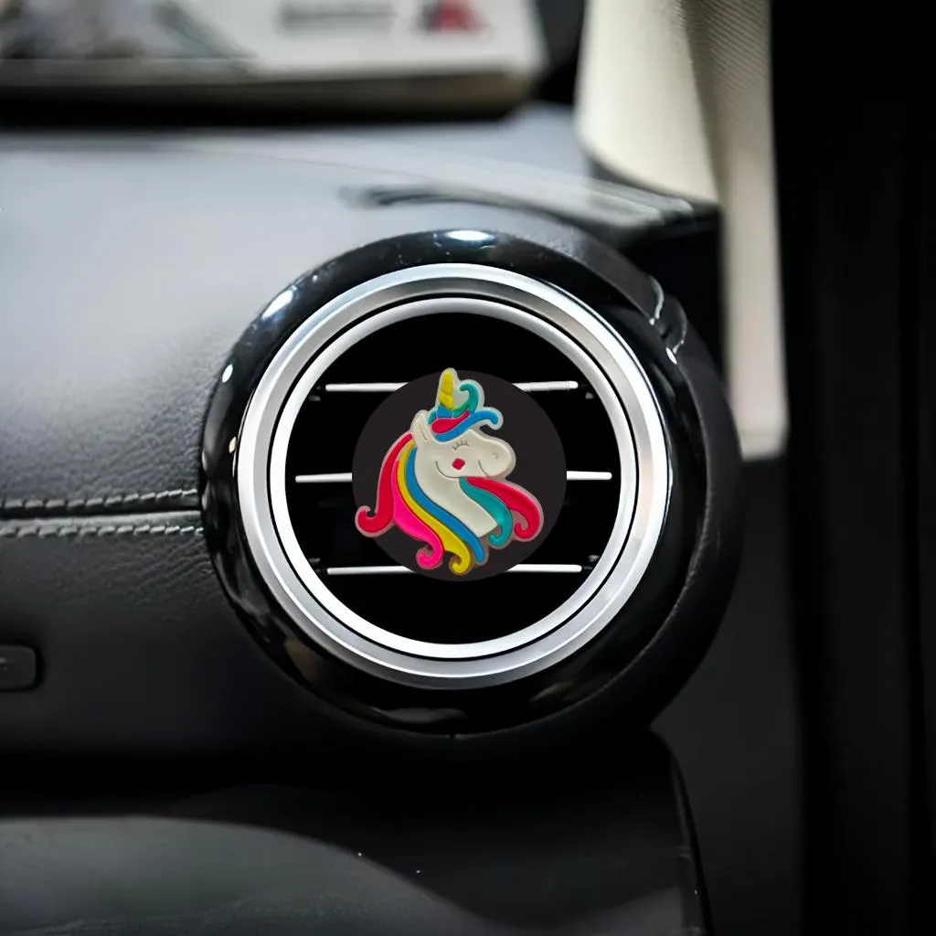 fluorescent unicorn cartoon car air vent clip clips auto freshener conditioner conditioning for office home outlet perfume decorative bulk