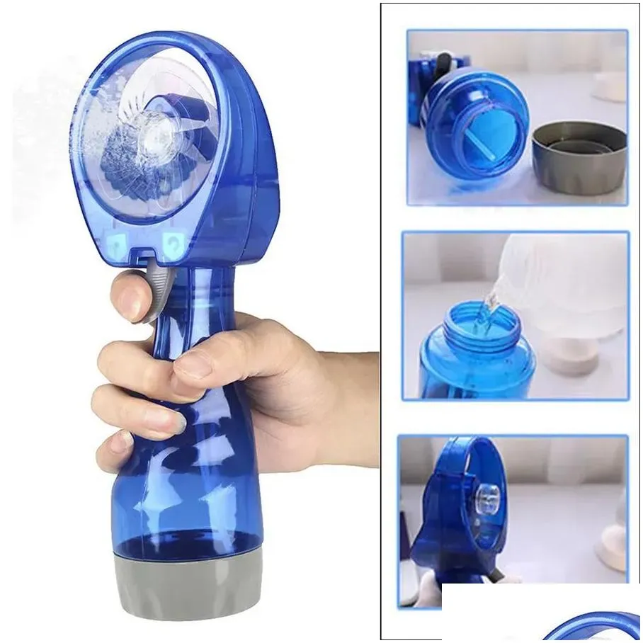 Water Spray Cool Fan Handheld Electric Mini Fan Portable Summer Cool Mist Maker Fans Party Favor