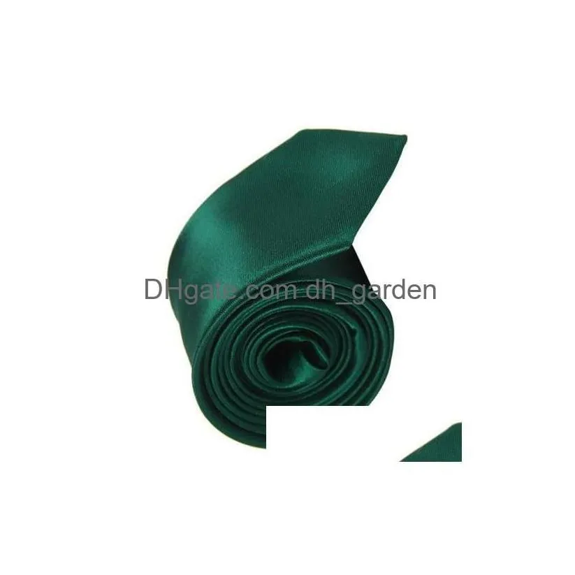 Neck Ties Emerald Green Wedding Banquet Slim Classic New Mens Narrow Skinny Ties Solid Color Necktie Drop Delivery Fashion Ac Dhgarden