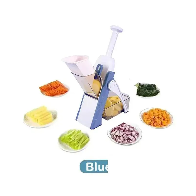 fruit vegetable tools manual vegetable cutter 5 in 1 food chopper fruit potato slicer french fries shredders maker peelers kitchen accessories tool