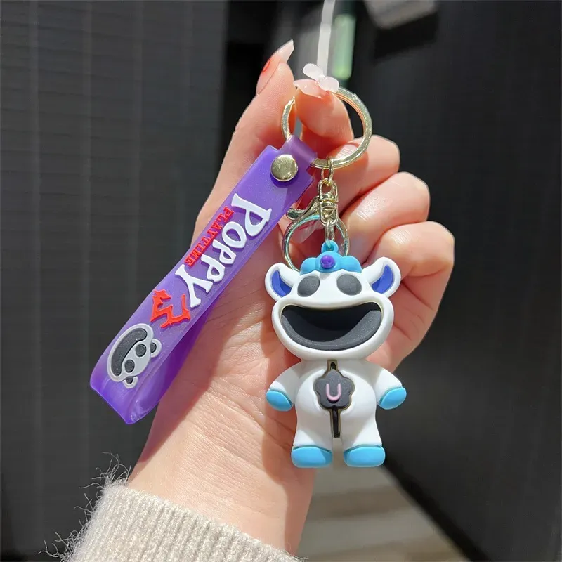 Wholesale Bulk Car Keychain Cute Anime Keychain Charm Scary Smiling Animals Doll Couple Student Personalized Creative Valentine`s Day Gift A89 DHL
