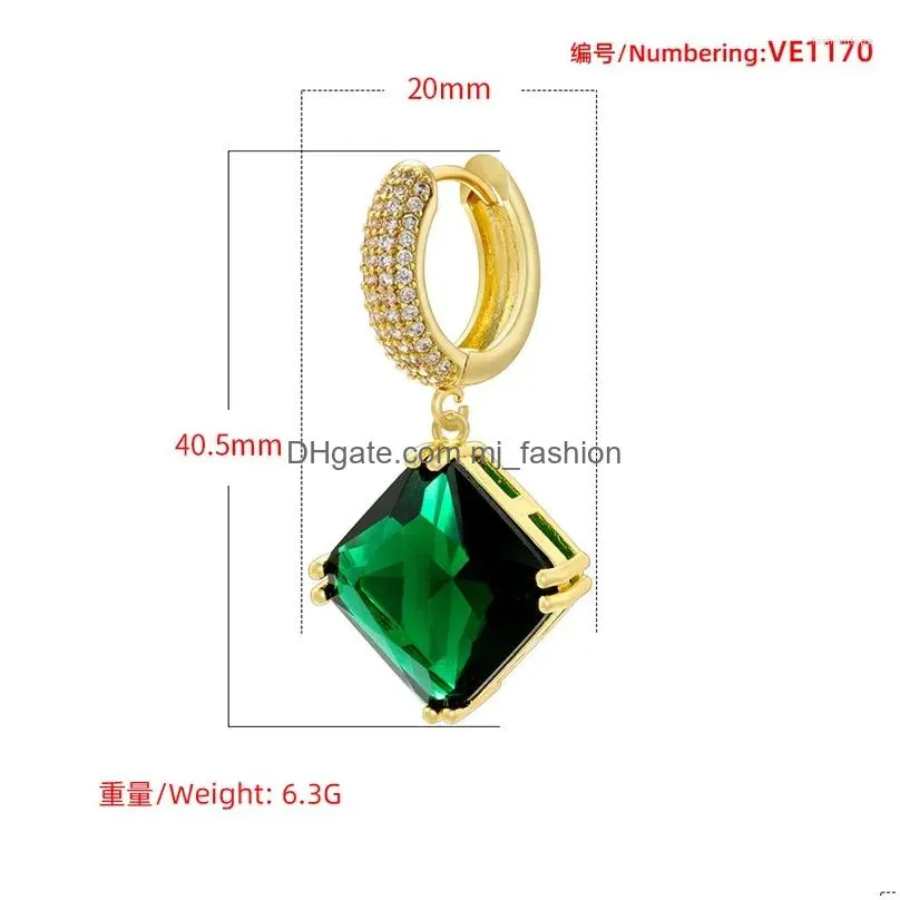 Hoop & Huggie Earrings Qmhje Hoops Fashion Ve1170 Geometric Copper Zhejiang Classic Stainless Steel Zkve1170 2024 Drop Delivery Jewel Dhql2