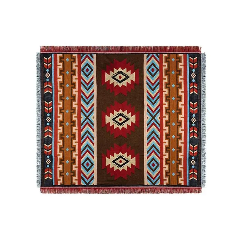 blankets tribal blankets indian outdoor rugs camping picnic blanket boho decorative bed blankets plaid sofa mats travel rug tassels linen