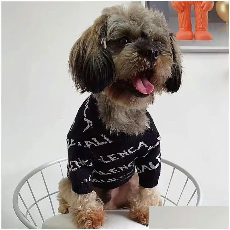 dog apparel dog pet clothing letter knitting sweater for dogs clothes cat small fashion autumn winter green boy girl yorkshire accessories