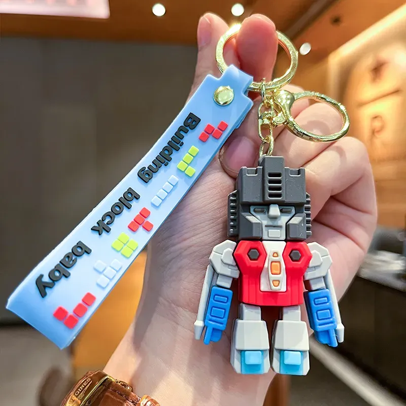 Wholesale Bulk Anime Car Keychain Charm Accessories Mechanical Person Key Ring Cute Couple Students Personalized Creative Valentine`s Day Gift 12 Styles DHL
