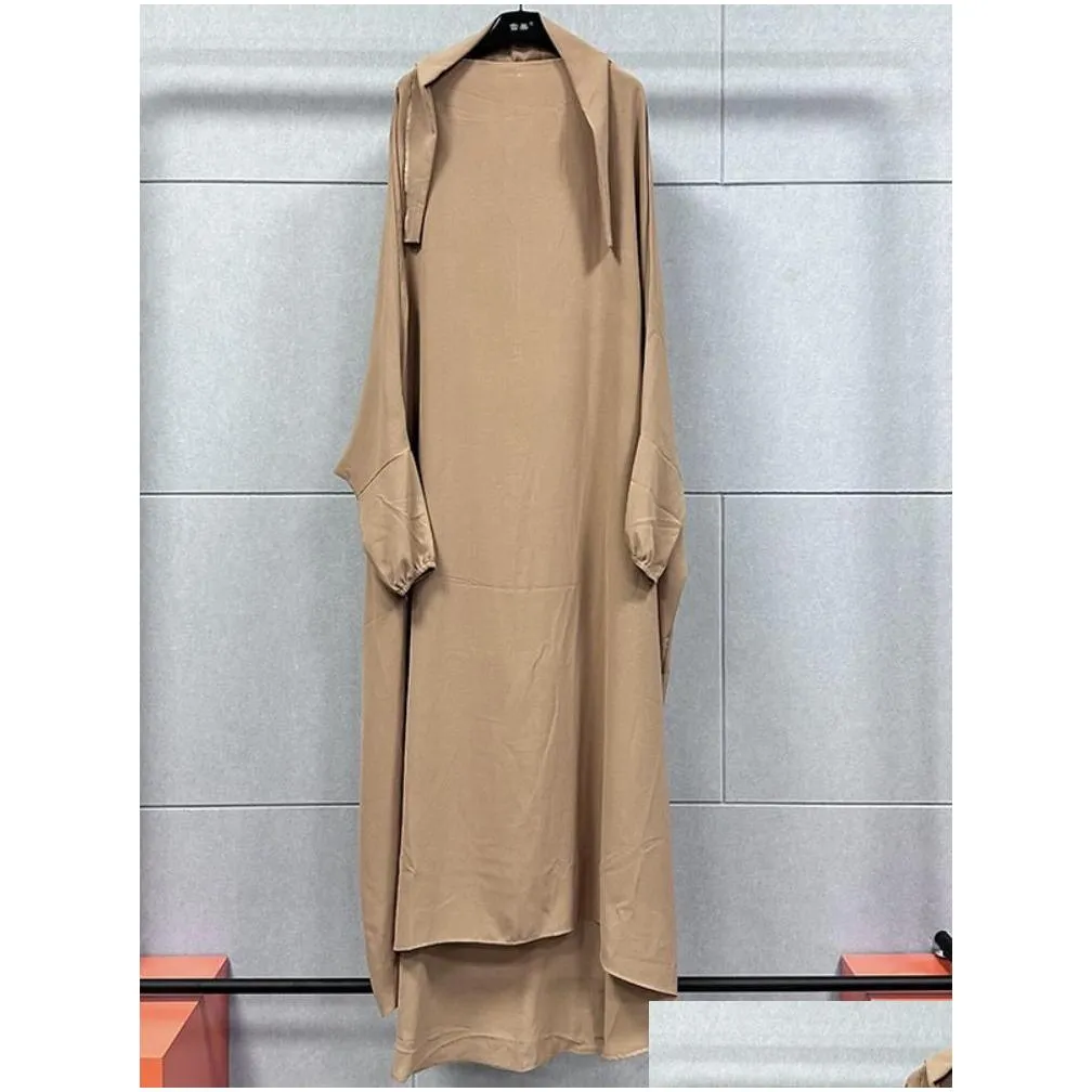 ethnic clothing eid hooded muslim women one piece jilbab long khimar hijab dress prayer garment abaya ramadan gown abayas islamic