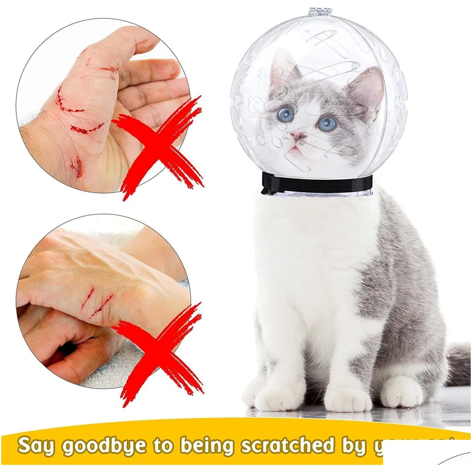 other cat supplies cat grooming nail cutting anti scratch cat hood with nail clippers trimmer set/paw cover boots pets cat dog muzzle supplies