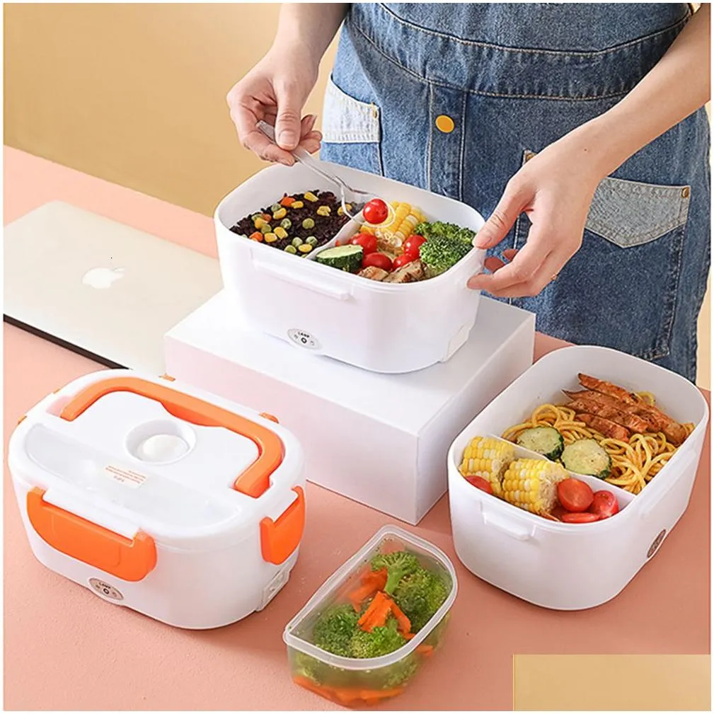 lunch boxes bags electric heated lunch box home electric heated lunch box portable bento boxes food heater rice container home warmer dinnerware