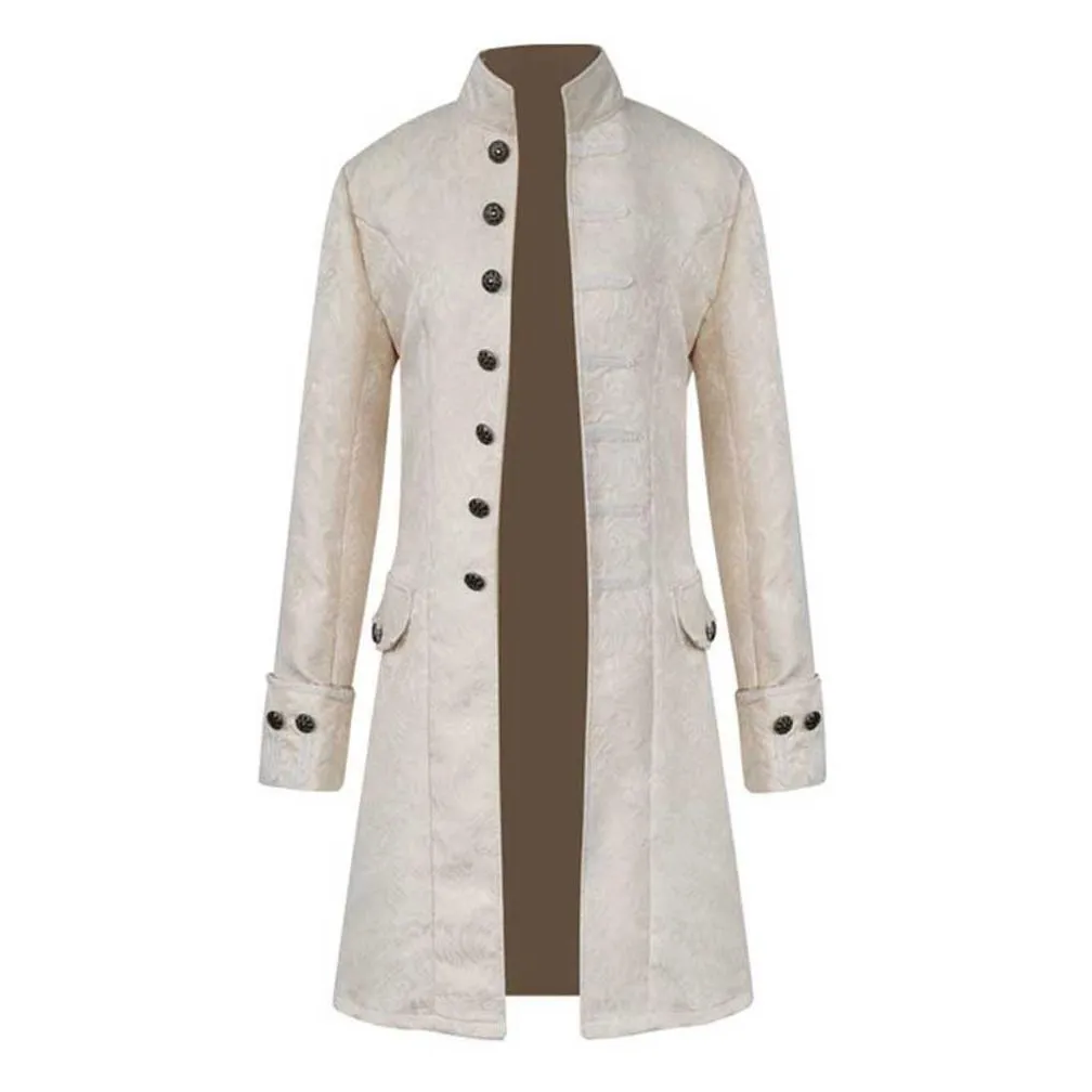 2019 vetement femme men winter warm vintage tailcoat jacket clothes solid overcoat outwear buttons coat streetwear