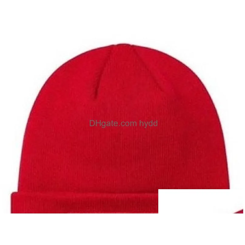 20fw black red grey beanie winter knitted skullcap adult casual hip hop hat women men acrylic beanie cap unisex solid color keep warm
