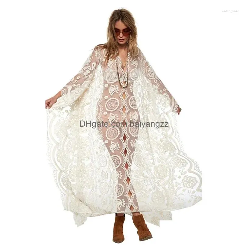 party dresses 2024 lace long dress women elegant sexy v-neck summer fashion batwing sleeve lady casual hollow out aline