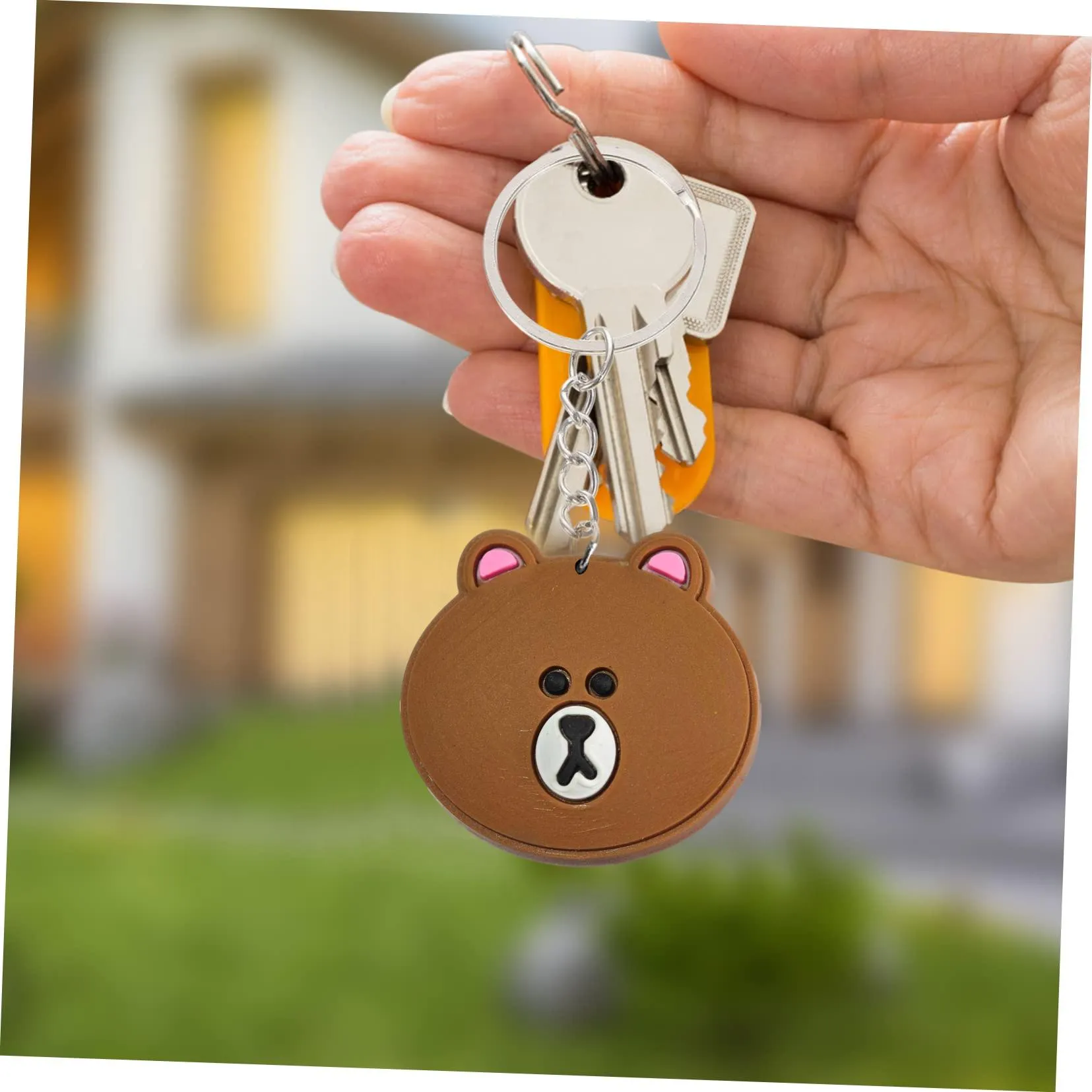 brown bear keychain key chain ring christmas gift for fans girls backpack shoulder bag pendant accessories charm keyring suitable schoolbag car charms bags pendants kids birthday party favors