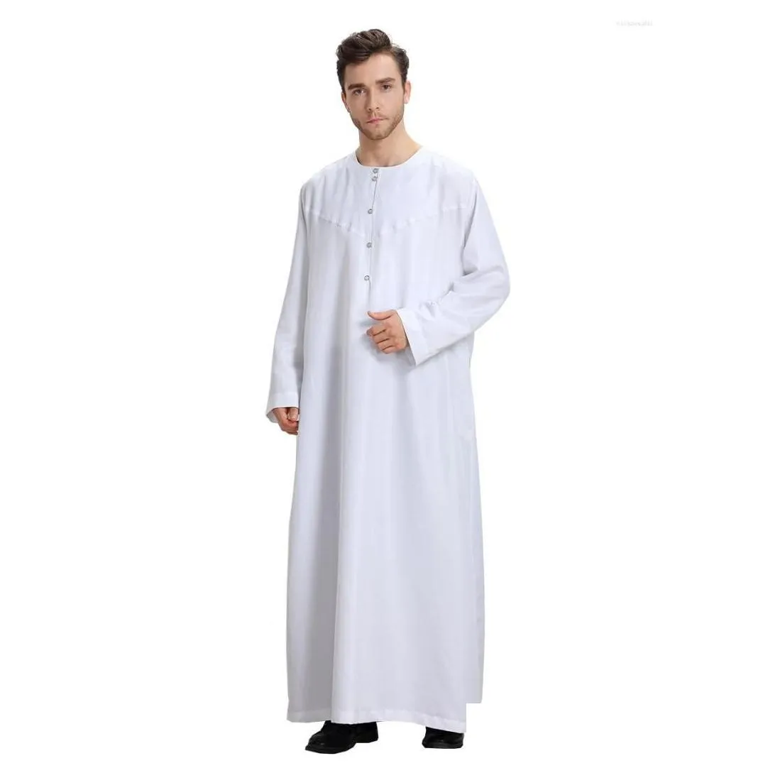 ethnic clothing islam jubba thobe men loose muslim saudi arabia middle east abayas kaftan plain color