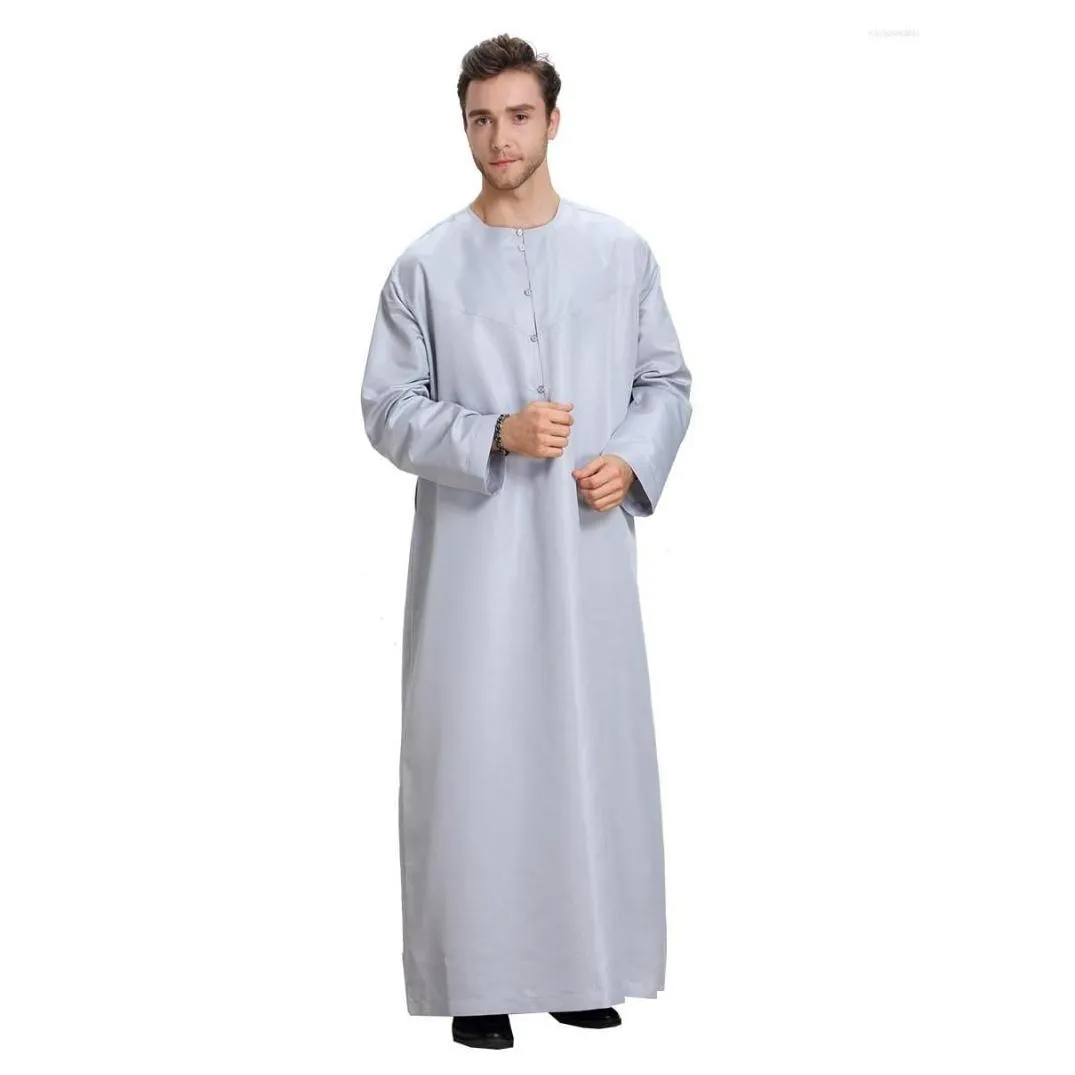 ethnic clothing islam jubba thobe men loose muslim saudi arabia middle east abayas kaftan plain color