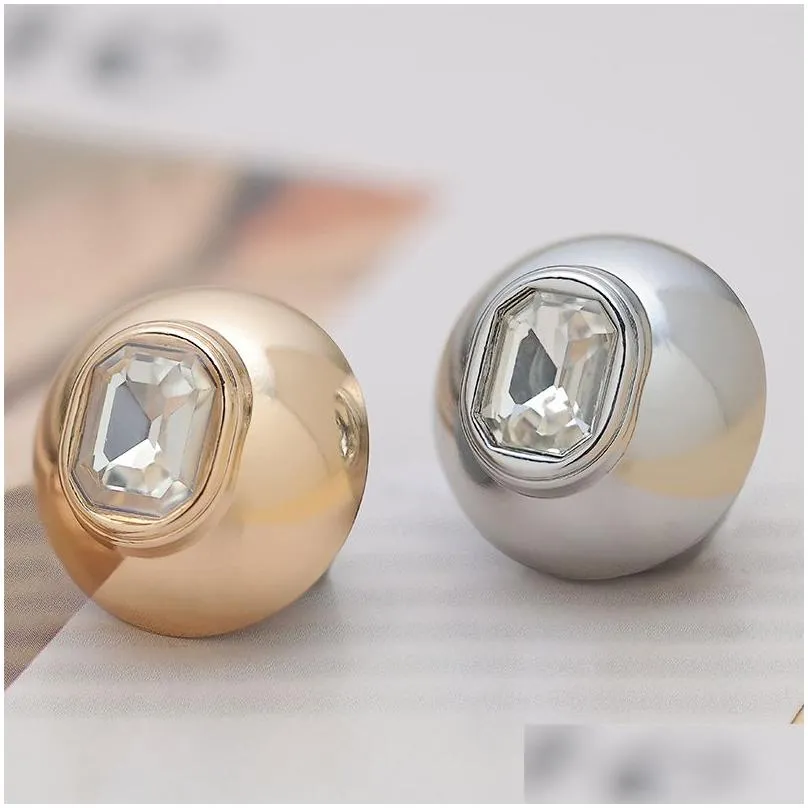 OC David 240001 Women`s Fashion Decorative Buckle Diamond Inlaid Metal Buttons DIY Buttons Hand Sewn Thread