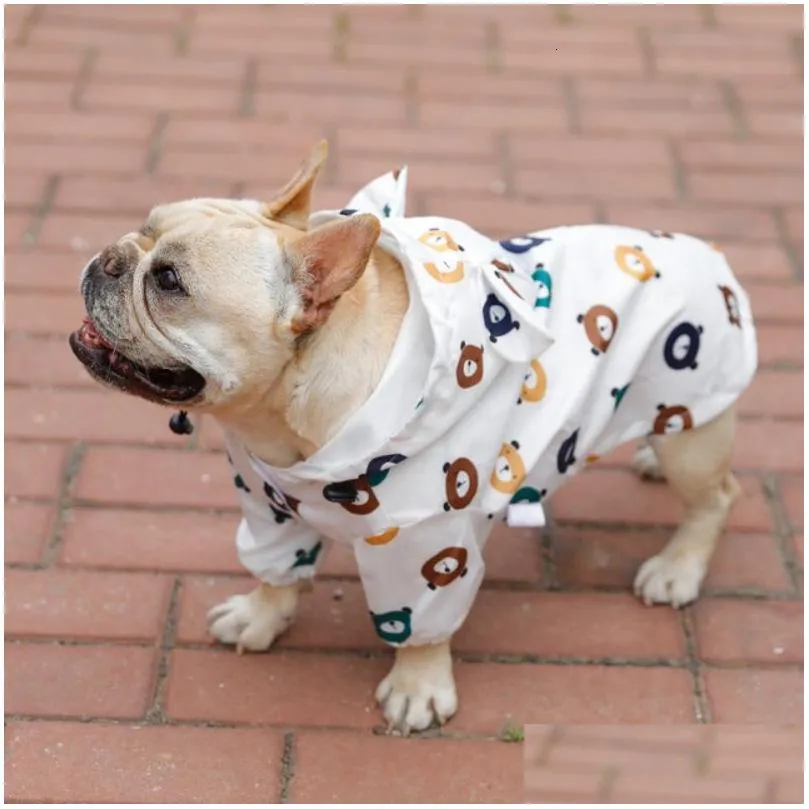 dog apparel pet dog raincoat pug french bulldog clothes waterproof clothing for dog rain jacket poodle bichon schnauzer welsh corgi raincoat
