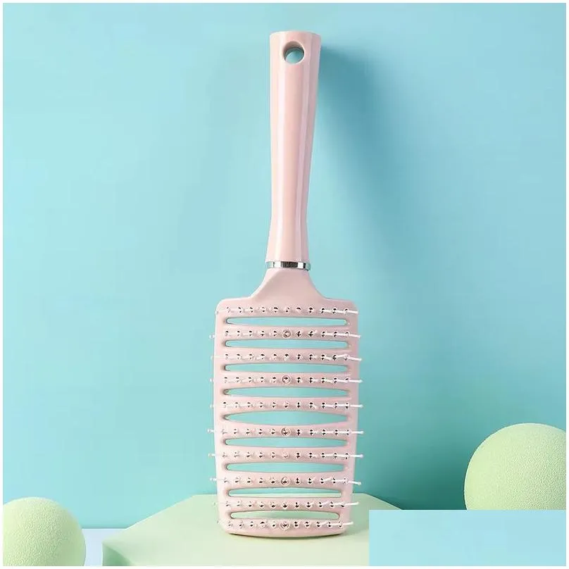 hair brushes curved brush massage comb detangling Portable hairbrush for women straight curly styling brushes