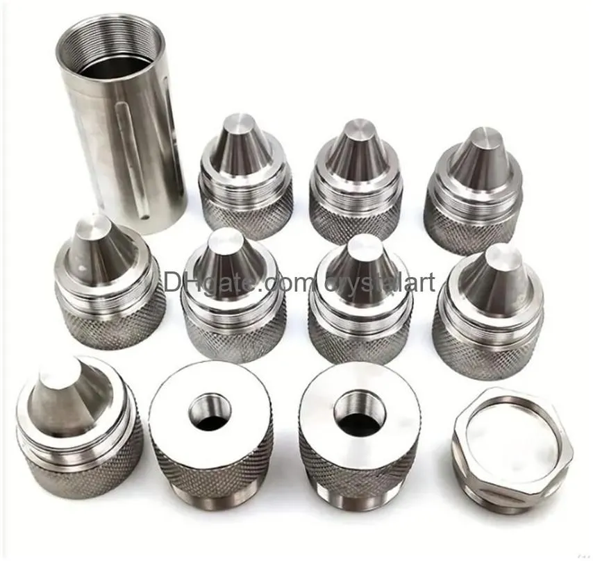 1.375X24 stainless steelEnd Cap Screw Cups Baffle Adpater 1/2X28 5/8X24 Thread Mount For Car Oil Soent Cleaning Tube Filter Kit