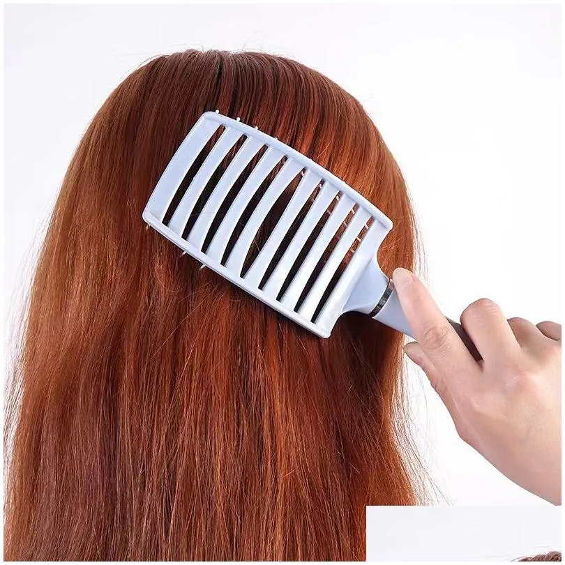 hair brushes curved brush massage comb detangling Portable hairbrush for women straight curly styling brushes