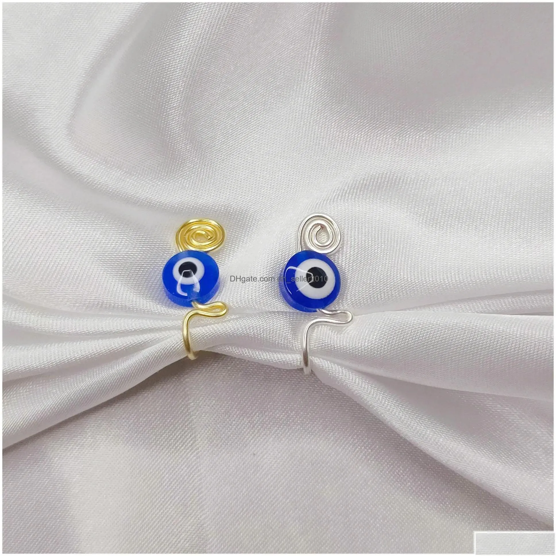 Nose Rings Studs African Nose Cuff Non Piercing Fake Rings For Women Blue Eyes Hoop Ear Clip Body Jewelry Type Drop Delivery Jewelr