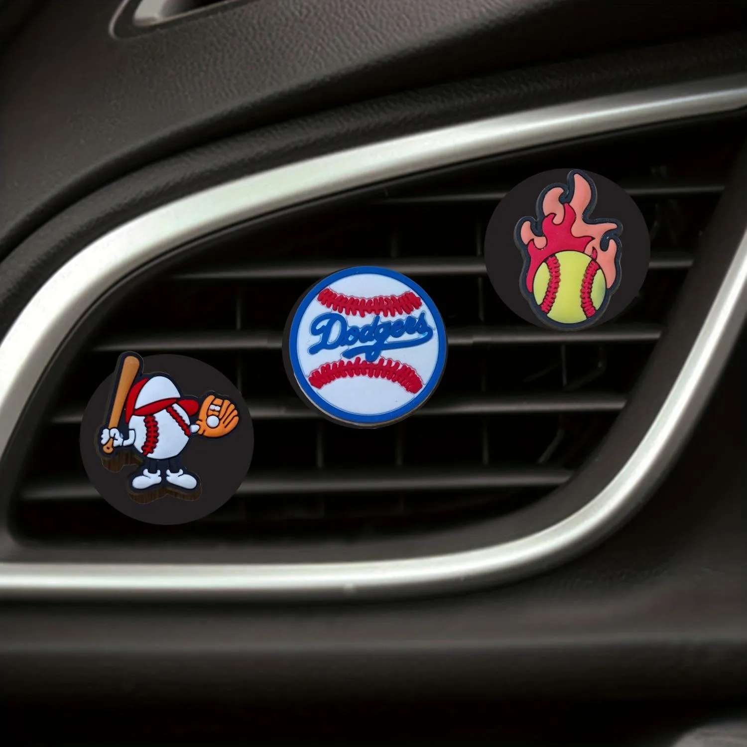 baseball cartoon car air vent clip diffuser outlet perfume auto conditioner clips