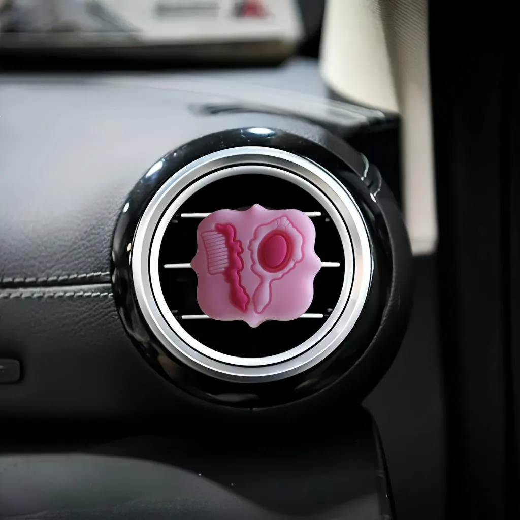 pink  2 cartoon car air vent clip outlet perfume auto conditioner clips for office home freshener