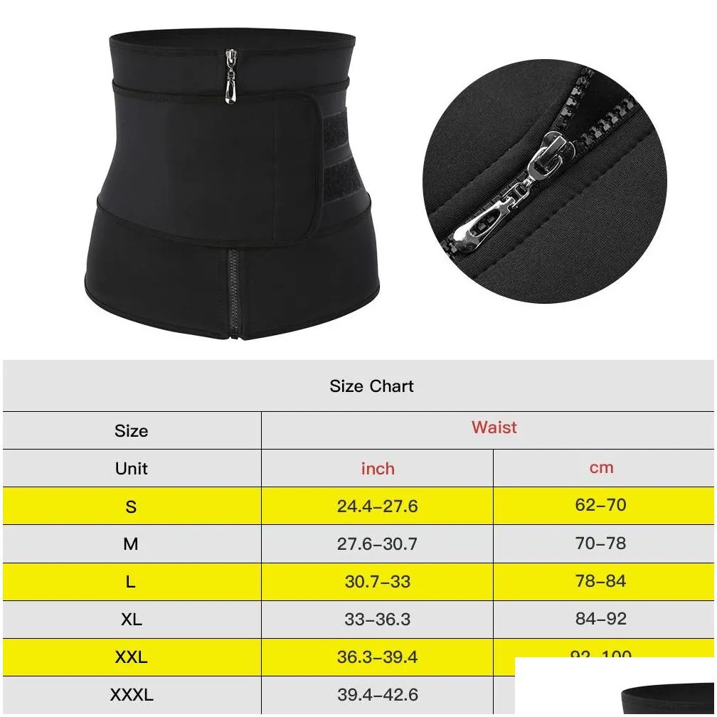 Womens Shapers Waist Trainer Body Shaper Plus Size Wasit Belly Control Sweat Belt Cinta Modeladora Waste Trainers 210326 Drop Delive Dhol7