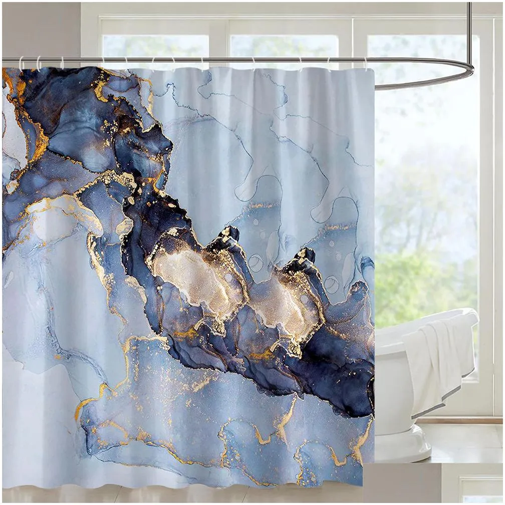 shower curtains marble shower curtain set creativity texture fabric home decor bath curtains bathroom products polyester hanging cloth hooks
