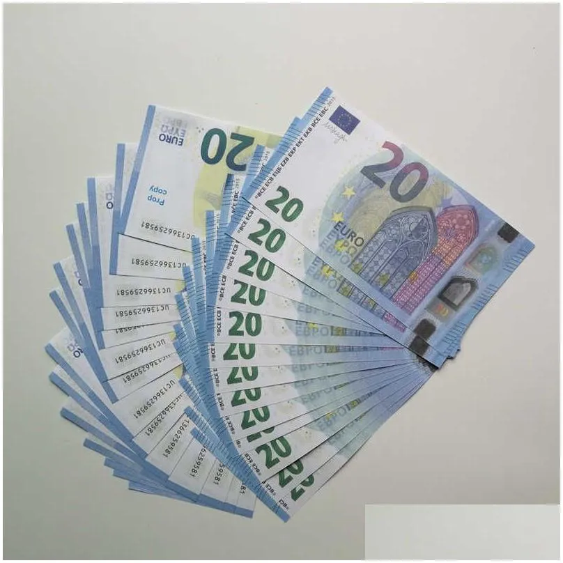 50% Size Movie prop banknote Copy Printed Fake Money USD Euro Uk Pounds GBP British 5 10 20 50 commemorative toy For Christmas Gifts 103014