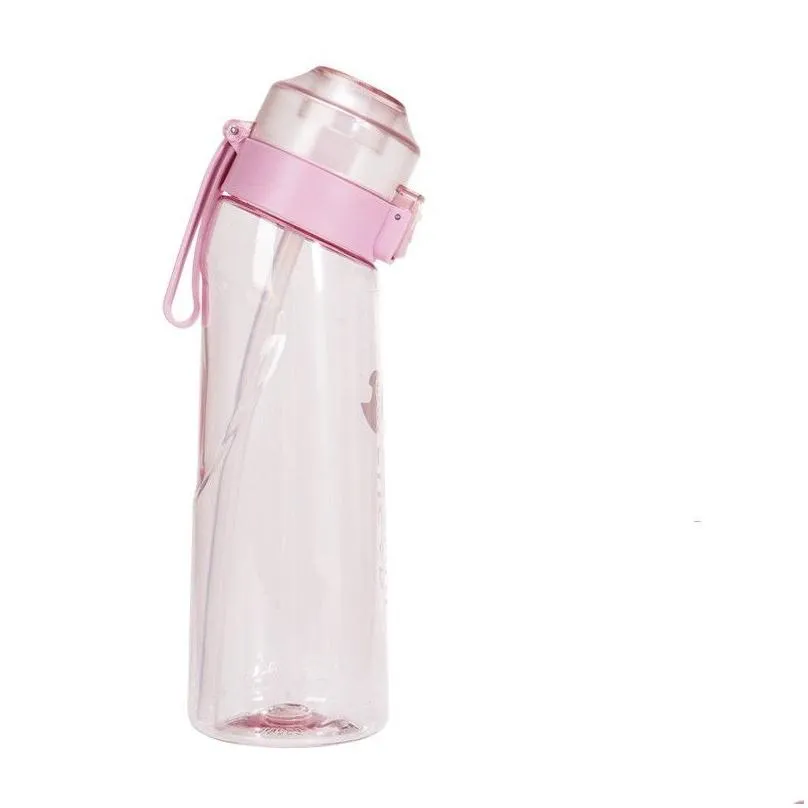 Air Flavored Water Bottle Up Sports Fashion Straw Mug Water Bottle Suitable for Outdoor Sports Fitness Water Cup