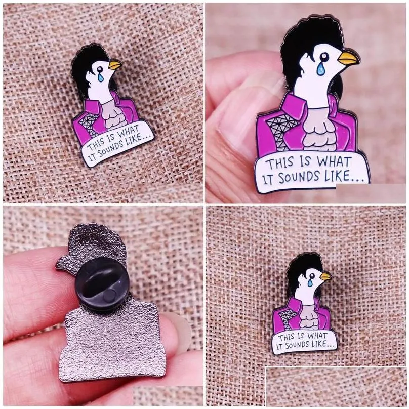 Other Fashion Accessories S Cry Purple X Rain Prince Enamel Pins Lapel Pin This Is What It Sounds Like Badge Jewelry Gift For Drop Del