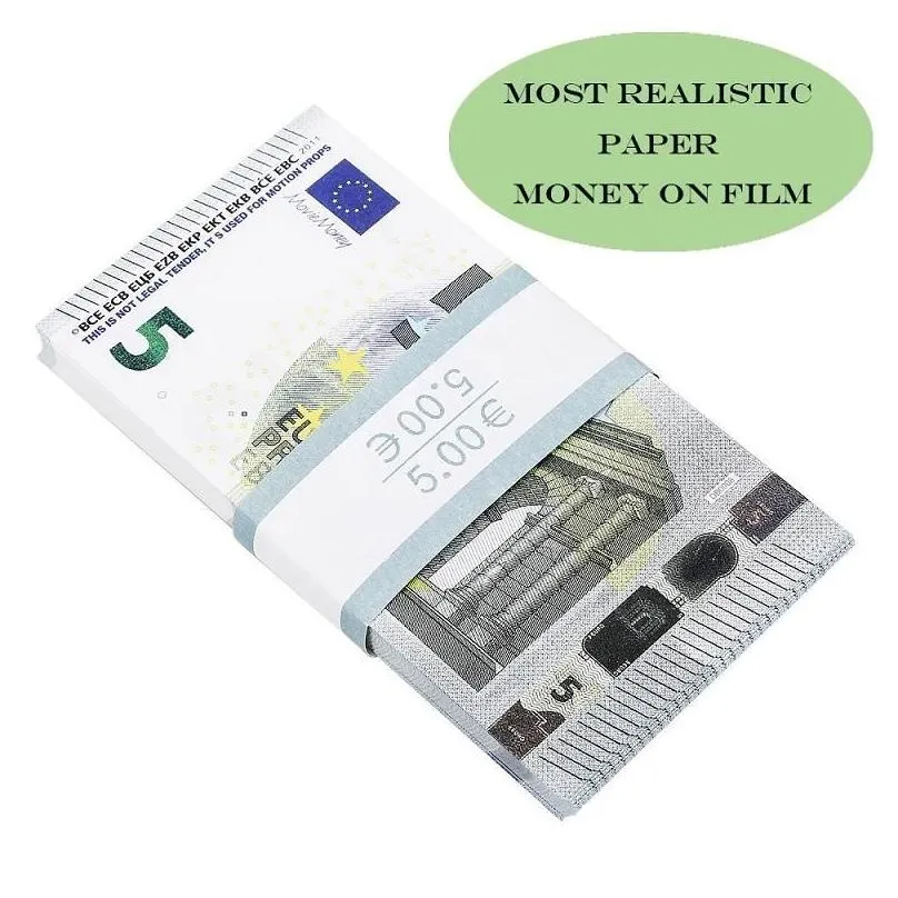 Whole Top Quality Prop Euro 10 20 50 100 Copy Toys Fake Notes Billet Movie Money That Looks Real Faux Billet Euros 20 Play Collection