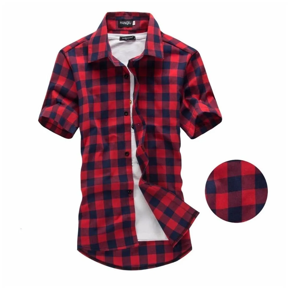 red and black plaid shirt mens shirts 2019 summer fashion chemise gay mens geruite shirts short mouw blouse