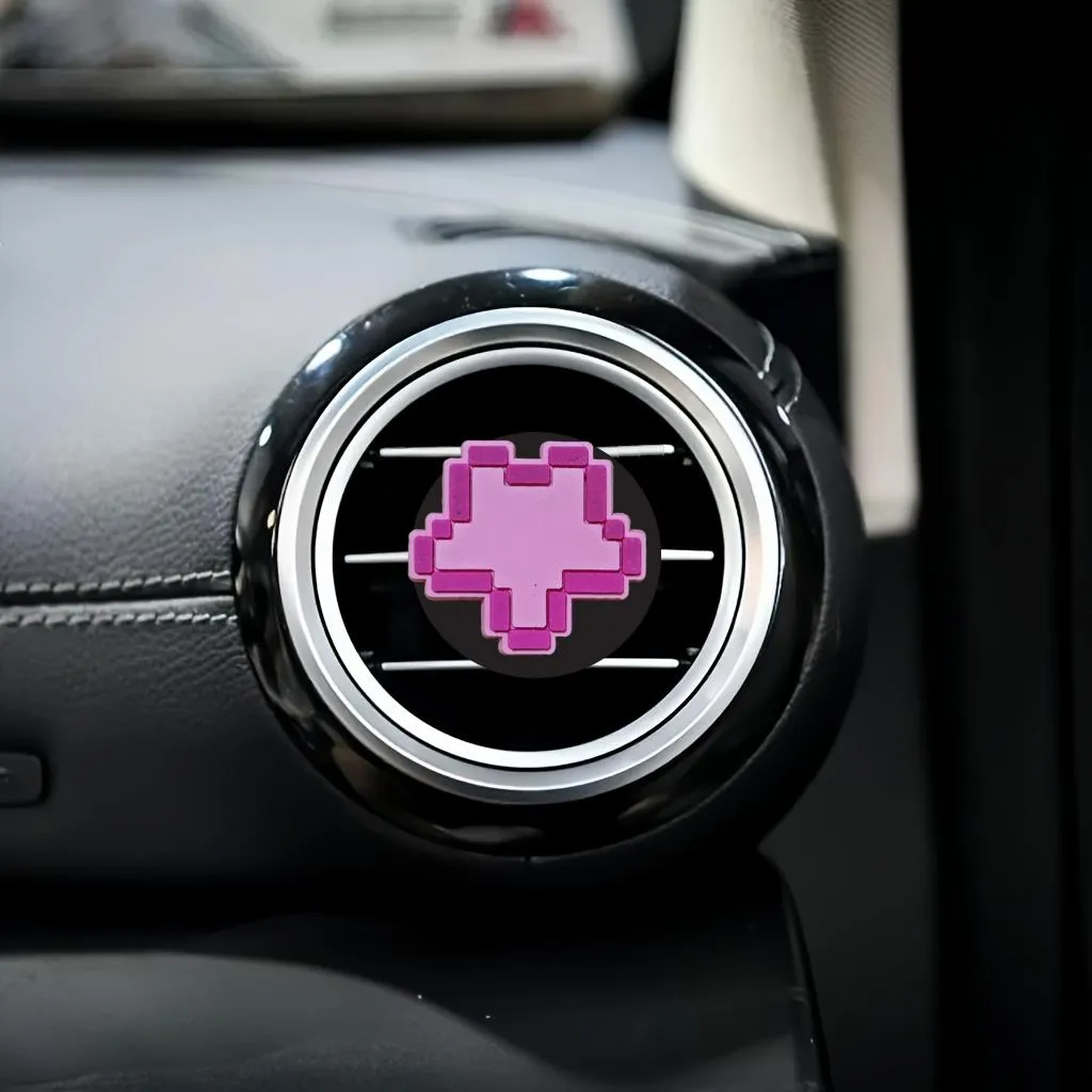 pink battery cartoon car air vent clip outlet perfume auto conditioner clips freshener