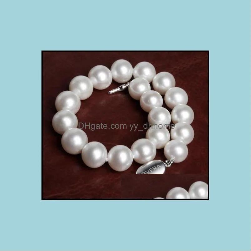 Beaded Strands Bracelets Jewelry 8-9Mm South Sea White Round Pearl Bracelet 7.5-8 Inch 925 Sier Drop Delivery 2021 Nqzug