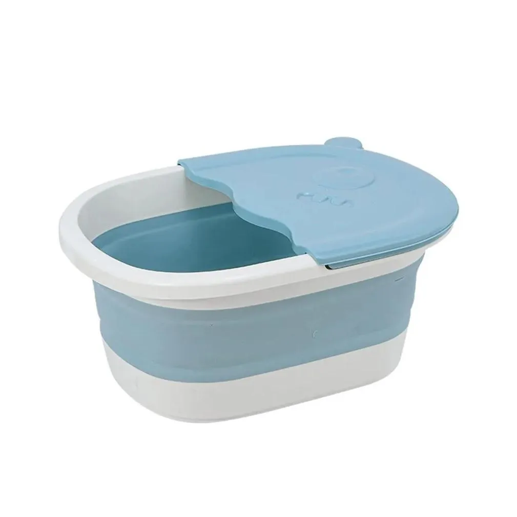 bathroom sinks foldable foot tub portable foot soaking bucket wash basin large capacity bath feet spa washing tub household sauna footbath