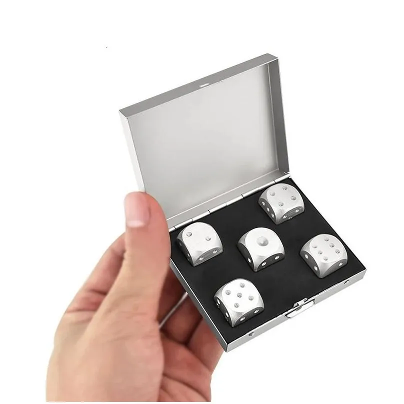 ice buckets and coolers 5pcs aluminum whisky dice stones ice cubes bucket reusable chilling for whiskey wine keep your drink cold longer