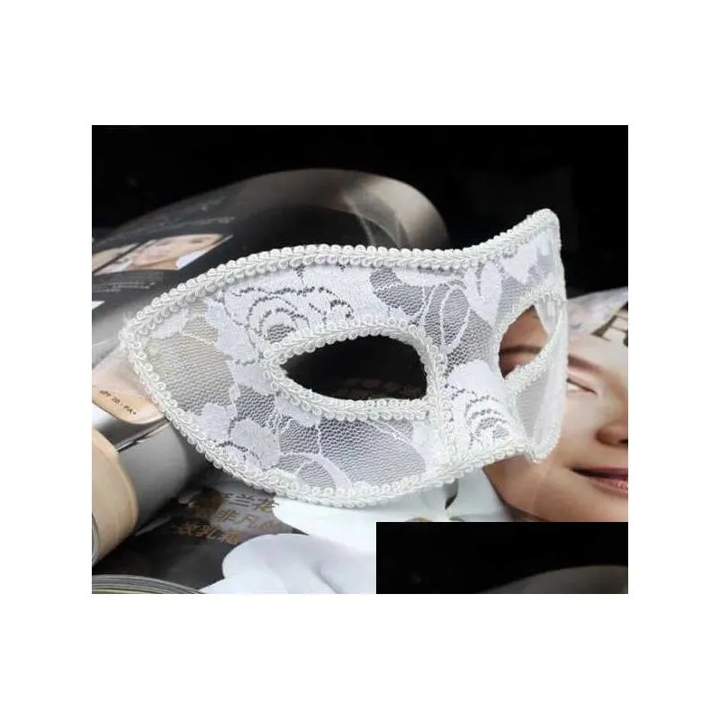 Black Red White Women Sexy Lace Eye Mask Party Masks For Masquerade Halloween Venetian Masquerade Masks 2020 New Q0806