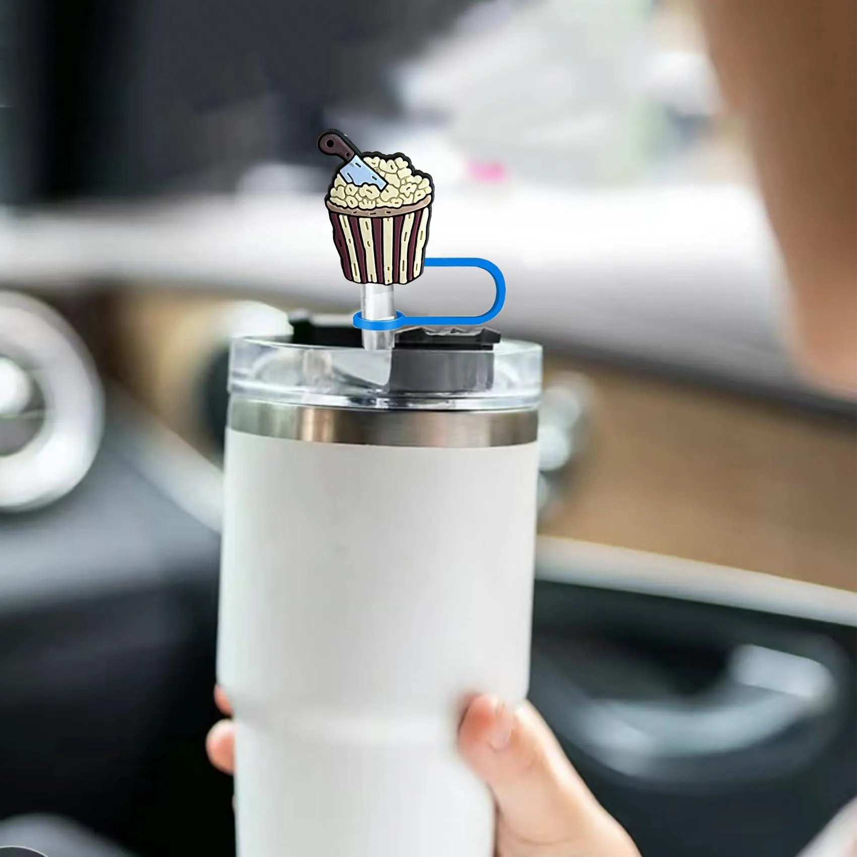 Other Home Decor Ice Cream Skl Head St Er For Cups Ers Cap Fit Cup Dust-Proof Reusable Topper Accessories Cute Funny Tumbler Man Woman Otdks