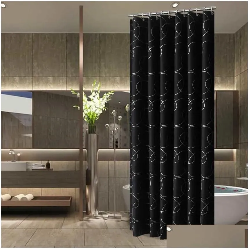 shower curtains modern shower curtains geometric flowers cartoon bath curtain cortina waterproof polyester for bathroom with 12pcs plastic hooks